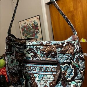 Vera Bradley Vintage Java Blue Shoulder Bag